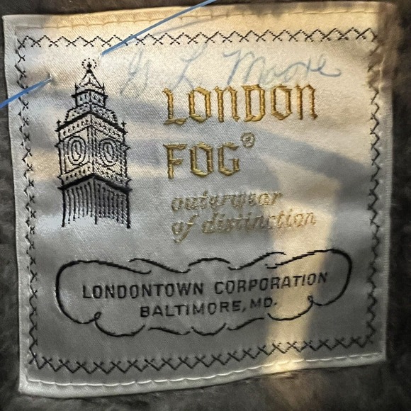 London Fog Vtg Coat Plush Faux Fur Lined Collar Tan Single Breast Men's 38 Reg - Picture 9 of 9